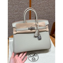에르메스 Hermes Birkin 25cm Togo 80 Gris Perle/silver