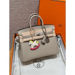 에르메스 Hermes Birkin 25cm Togo 81 Gris tourterlle/silver