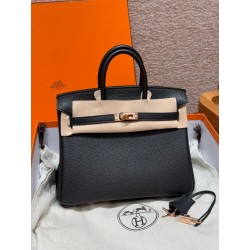 에르메스 Hermes Birkin 25cm Togo 89 Noir/Rose gold