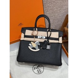 에르메스 Hermes Birkin 25cm Togo 89 Noir/silver
