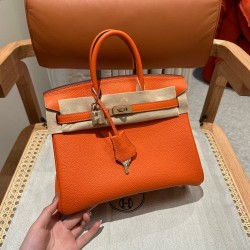 에르메스 Hermes Birkin 25cm Togo 93 Orange/Rose gold