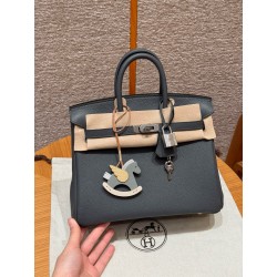 에르메스 Hermes Birkin 25cm Togo H0 Girs Misty/silver