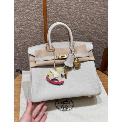 에르메스 Hermes Birkin 25cm Togo M4 Gris pale/gold