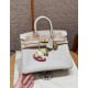 에르메스 Hermes Birkin 25cm Togo M4 Gris pale/gold