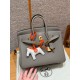 에르메스 Hermes Birkin 25cm Togo M8 Gris Asphalte/gold