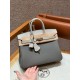 에르메스 Hermes Birkin 25cm Togo OL Gris Meyer and OW Gris Neve/silver