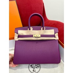 에르메스 Hermes Birkin 25cm Togo P9 Anemone/gold