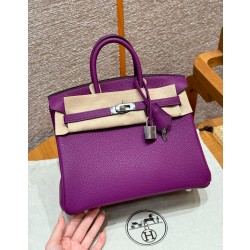 에르메스 Hermes Birkin 25cm Togo P9 Anemone/silver