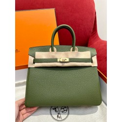 에르메스 Hermes Birkin 25cm Togo V6 Canope/gold