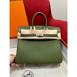 에르메스 Hermes Birkin 25cm Togo V6 Canope/silver
