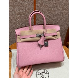 에르메스 Hermes Birkin 25cm Togo X9 Mauve Sylvestre/silver