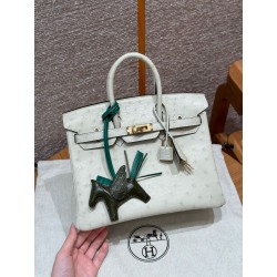 에르메스 Hermes Birkin 25cm KK ostrich 3C Parchemin/gold