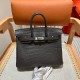 에르메스 Hermes Birkin 25cm Matte Alligator 89 Noir/silver