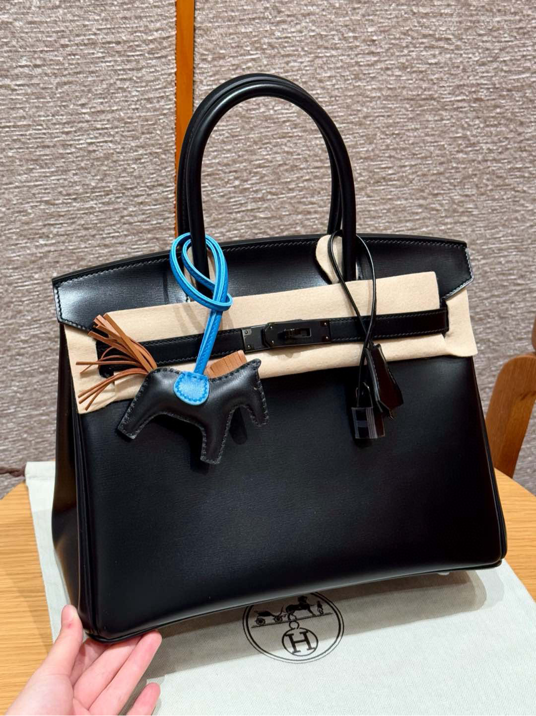 에르메스 Hermes Birkin 30cm Box 89 Noir/noir