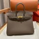 에르메스 Hermes Birkin 30cm Epsom 18 Etoupe/gold