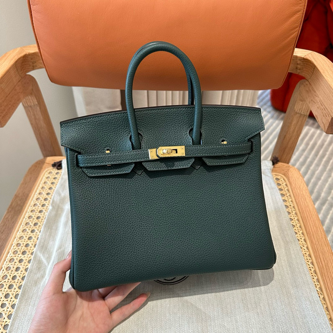 에르메스 Hermes Birkin 30cm Togo 1T Vert Tien/gold