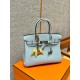 에르메스 Hermes Birkin 30cm Togo 08 Blue pale/silver