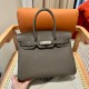 에르메스 Hermes Birkin 30cm Togo 8F Girs Etain/silver