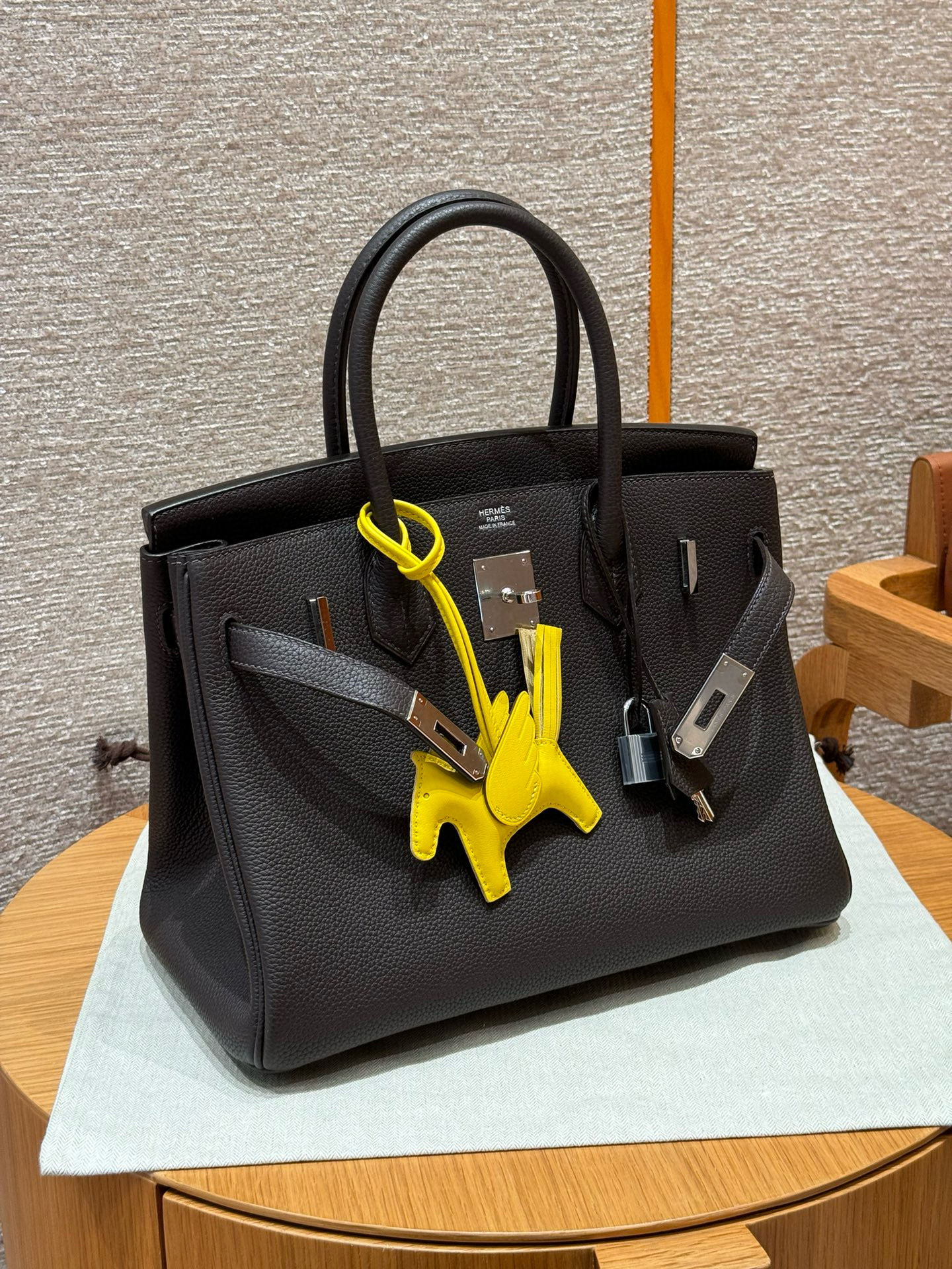 에르메스 Hermes Birkin 30cm Togo 46 Ebene/silver