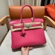 에르메스 Hermes Birkin 30cm KK ostrich 5J Fuschia/silver