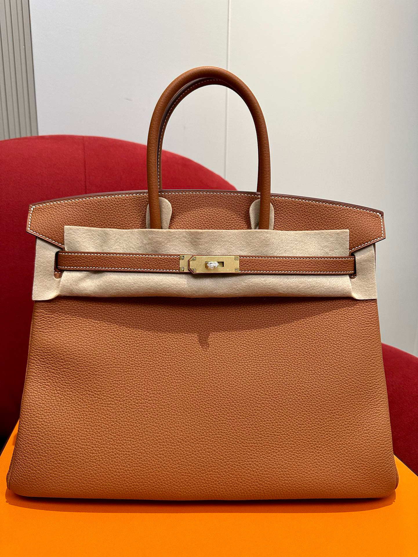 에르메스 Hermes Birkin 35cm Togo 1H Toffee/gold