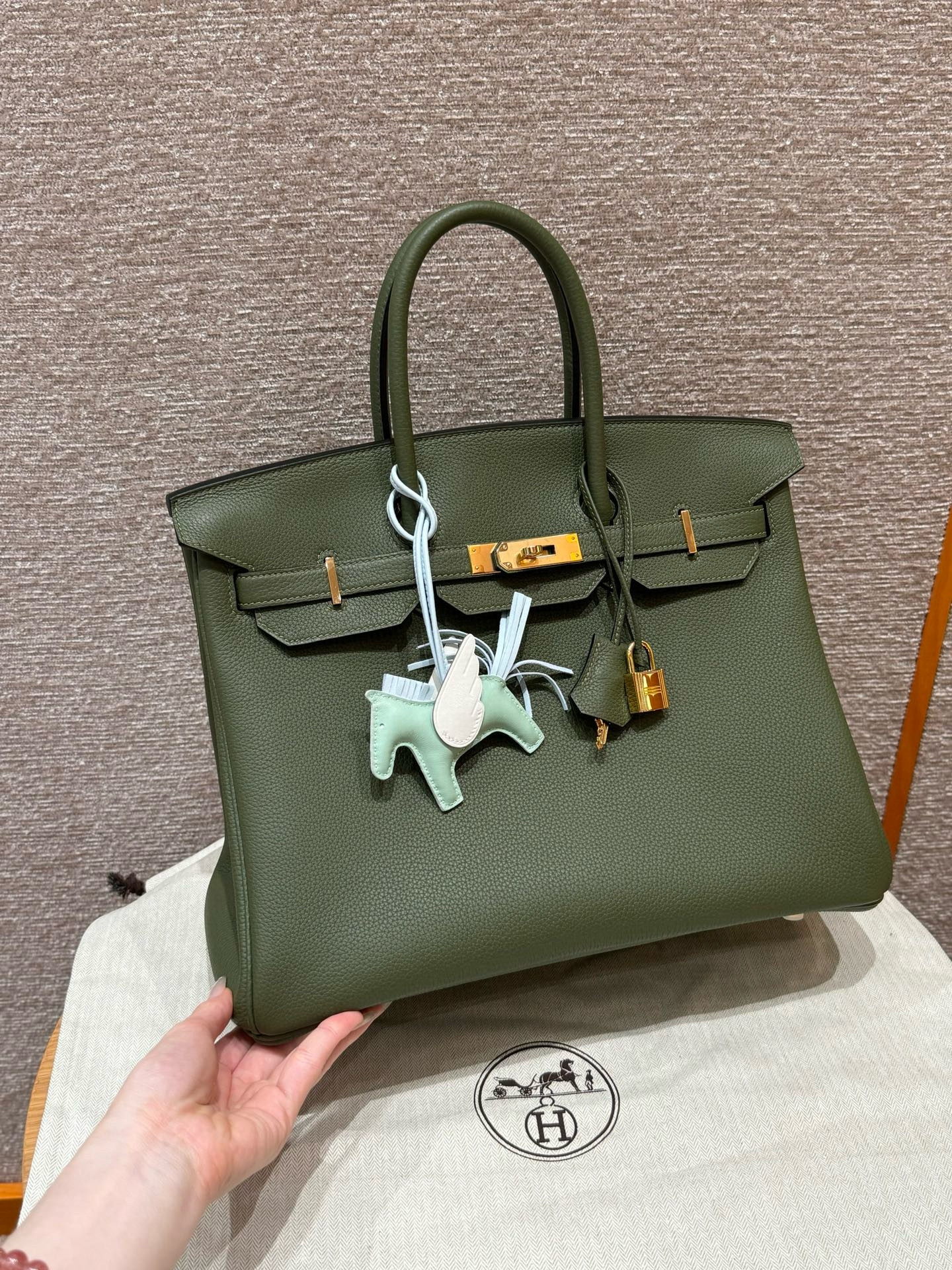 에르메스 Hermes Birkin 35cm Togo 61 Olive Green/gold