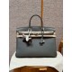 에르메스 Hermes Birkin 40cm Togo 0L Girs Meyer/silver