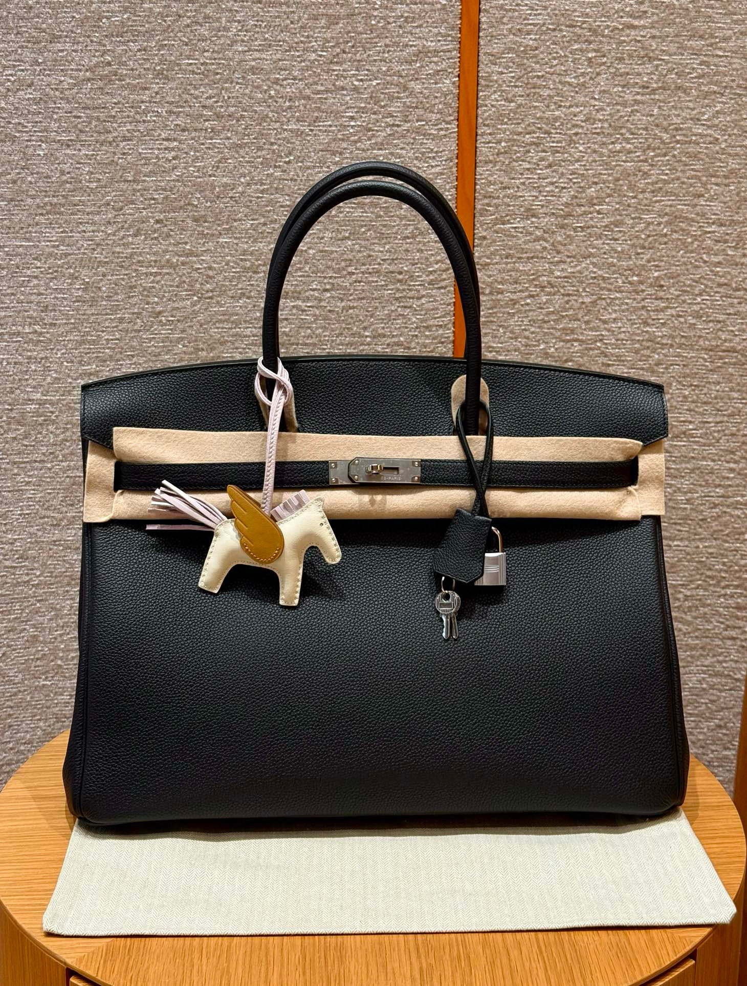 에르메스 Hermes Birkin 40cm Togo 89 noir/silver