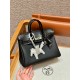 에르메스 Hermes Birkin Touch 25cm Togo and Matte Alligator 89 Noir/silver