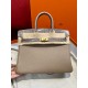 에르메스 Hermes Birkin Touch 25cm Togo and Niloticus 81 Gris tourterlle/gold