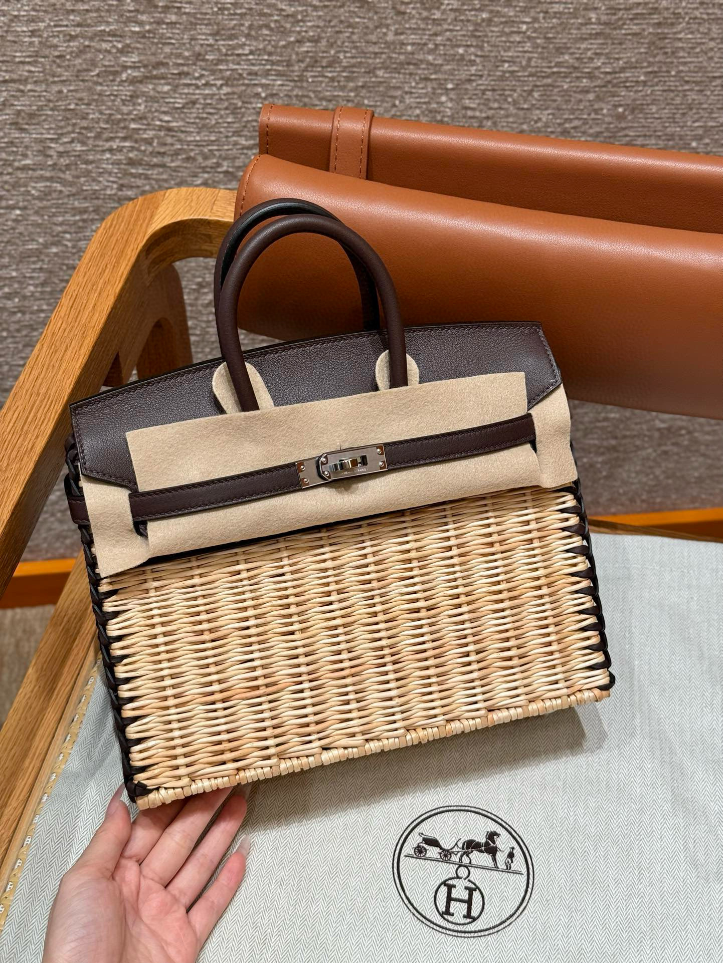 에르메스 Hermes Birkin Picnic 25cm Swift OG Rouge sellier/silver