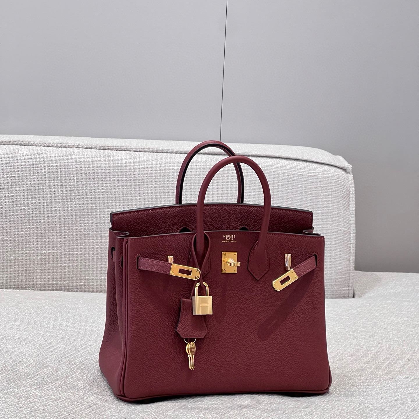 에르메스 Hermes Brikin 25cm Germany Leather 55 Rouge H/gold