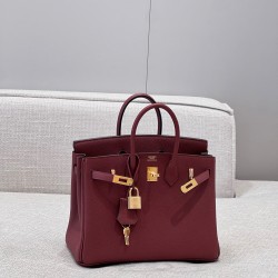 에르메스 Hermes Brikin 25cm Germany Leather 55 Rouge H/gold