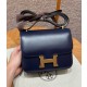 에르메스 Hermes Constance 19cm Box 73 Blue saphir/gold