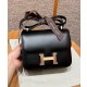 에르메스 Hermes Constance 19cm Box 89 Noir/Rose gold
