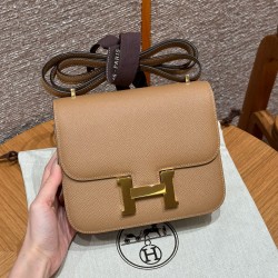 에르메스 Hermes Constance 19cm Epsom 0M Chai/gold