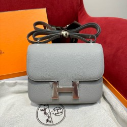 에르메스 Hermes Constance 19cm Epsom 4Z Girs Mouette/silver
