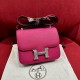 에르메스 Hermes Constance 19cm Epsom L3 Rose Purple/silver
