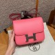 에르메스 Hermes Constance 19cm Epsom U5 Rose lipstick/silver