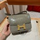 에르메스 Hermes Constance 19cm Alligator shiny crocodile 81 Gris tourterelle/gold
