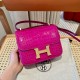 에르메스 Hermes Constance 19cm Alligator shiny crocodile J5 Rose Scheherazade/gold