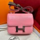 에르메스 Hermes Constance 19cm Lizard 5P Pink/silver
