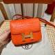 에르메스 Hermes Constance 19cm Matte Alligator 93 Orange/gold