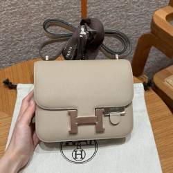 에르메스 Hermes Constance with mirror 19cm Epsom S2 Trench/Rose gold