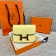 에르메스 Hermes Constance slim 12.4cm Epsom 1Z Jaune Poussin/silver