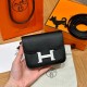 에르메스 Hermes Constance slim 12.4cm Epsom 89 Noir/silver