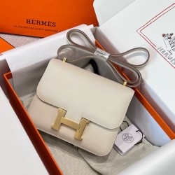 에르메스 Hermes Constance 19cm Epsom 10 Craie/gold