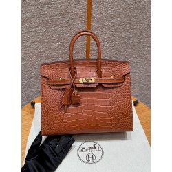 에르메스 Hermes Birkin 25cm Matte Alligator 37 Gold/gold
