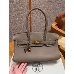 에르메스 Hermes Shoulder Birkin 30cm Togo 18 Etoupe/gold