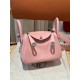 에르메스 Hermes Mini Lindy 19cm Swift 3Q Rose Sakura/silver